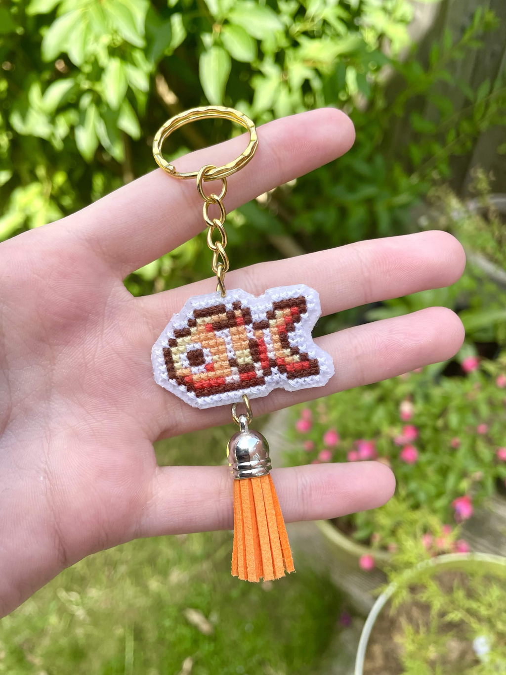 Clown Fish Cross Stitch Keychain